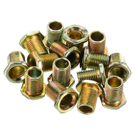 

Uxcell 14x15mm 1/8IP Hex Nuts Hexagon Screw Thread Fastener Mounting Accessories Gold Tone 15 Pack