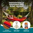 thumbnail image 4 of Bliss Hammocks 40"W Single Hammock with Rope Loops & Tree Straps, 220 lb, Tropical Strip, 4 of 12
