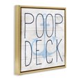 Stupell Industries Poop Deck Funny Beach House Typography Painting Gold