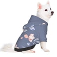 thumbnail image 2 of Zufioo Watercolor Flowers Butterfly Print Pet Hooded Sweatshirt, Suitable for Small Dogs Pet Hoodie Clothes-XX-Large, 2 of 7