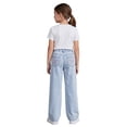 thumbnail image 7 of FEDPOP Girls Wide Leg Baggy Jeans, High Waisted Denim Pants with Pockets, Casual Y2K Loose Trousers for Kids, Blue, 8-14Y, 7 of 7