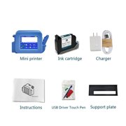 PC13plus 12.7mm Mini Printer Portable Printer QR Bar Batch Code Date Number Logo Expiry Handheld Inkjet Printer Label