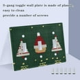 thumbnail image 3 of Yayeee Toggle Light Switch Wall Plate 2-Gang 4.56"x4.48" Decorative Outlet Cover, Christmas Santa Hats, 3 of 7