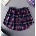 thumbnail image 3 of 2022, ropa de dormir para mujer, pantalones cortos de pijama informales a cuadros para mujer, pantalones cortos de dormir con estampado de tartán Sincero Hogar, 3 of 6