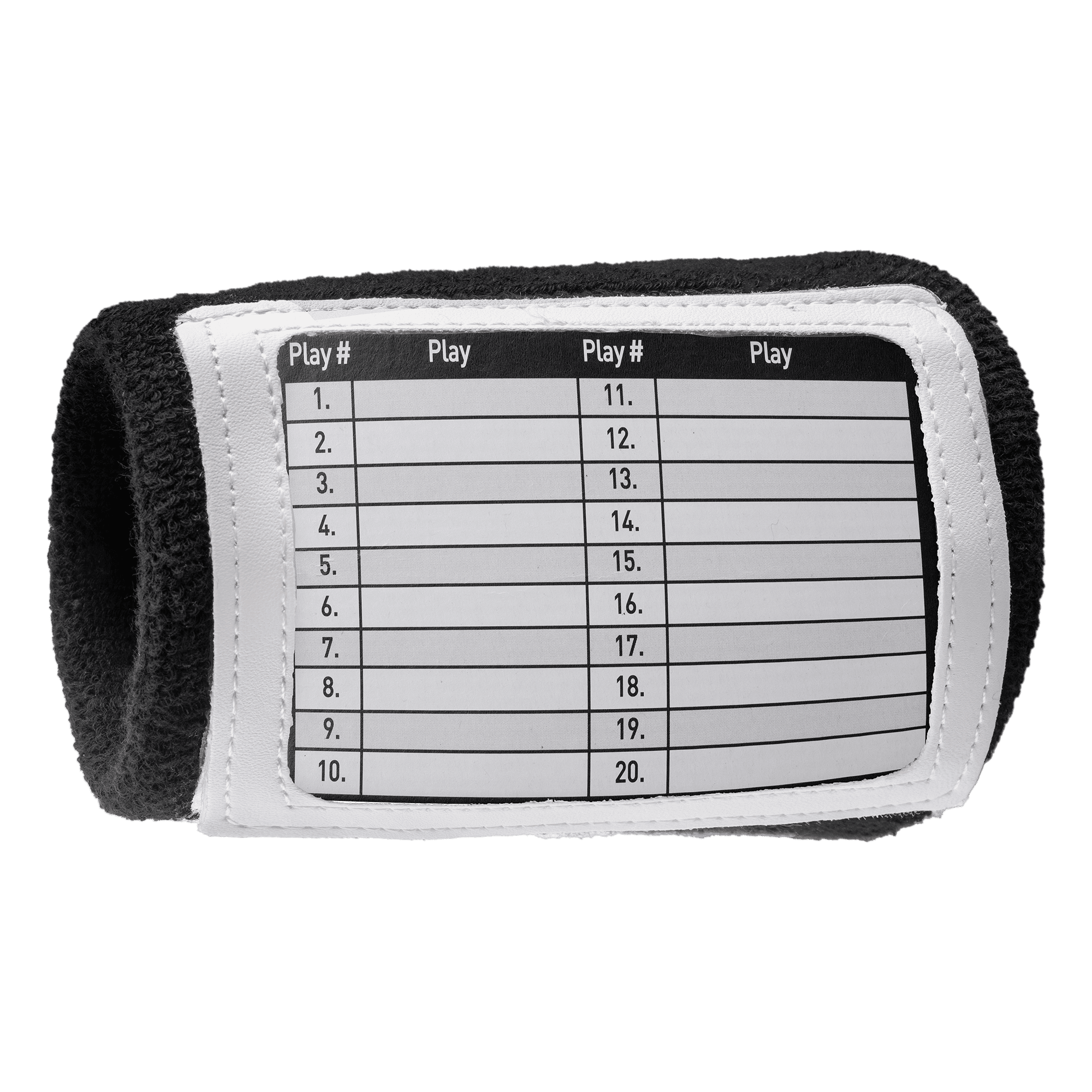 Cutters, Mini Triple Playmaker Wristband, Terrycloth, One Size Fits Most, Black