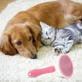thumbnail image 5 of Depets Shedding One-Click Cleaning Brush for Cats and Dogs, Pink, 5 of 14