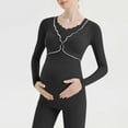 thumbnail image 4 of hengsof Women's Maternity Long Sleeve Tops Stretch Bottoming Tops Suitable for Pregnant Women, 4 of 6