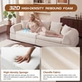 thumbnail image 6 of Leumius 104'' Cloud Sofa Couch with Deep Seat,Boneless Couch with Memory Foam for Living Room,No Assembly Required,White, 6 of 12