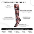 thumbnail image 2 of Sikiie Rose Flowers 1 Pairs Compression Socks for Men and Women 15-20 mmHg Running Support Socks, 2 of 7