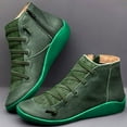 thumbnail image 2 of Hessimy Ankle Boots for Women Low Heel, Womens Casual Ankle Boots Dressy Comfy Slip on Short Boots Retro Boots(Z3-Green,9), 2 of 4