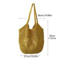 thumbnail image 2 of XQWJWLA Crochet Bag for Women, Crochet Tote Summer Bag Mesh Large Shoulder Bag (Yellow 14 x 11 x 10in), 2 of 7
