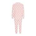 thumbnail image 4 of Gytharion Flannel Pajama Sets for Women Winter Soft Cozy Plush Thermal Sleepwear Outfits Cute Heart Print Crew Neck Fuzzy Top and Pants Loungewear Sets 2 Piece Pj Sets with Pockets, 4 of 4