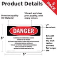 thumbnail image 2 of Flammable Or Combustible Liquids Vapors OSHA Danger Vinyl Decal Label 5 Inch x 3.5 Inch - 5 Pack, 2 of 6