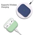 thumbnail image 5 of Soft Silicone Skin Case Cover Shock Absorbing Protective Case for Airpods Pro, Visible Front LED, 2 Pack Dark Blue / Matcha Green, 5 of 5