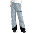 thumbnail image 2 of Ski Pants Womens Fleece Lined Waterproof Insulated Softshell Winter Thermal Windproof Hiking Snowboard Pants Pockets(Light Blue,L), 2 of 8