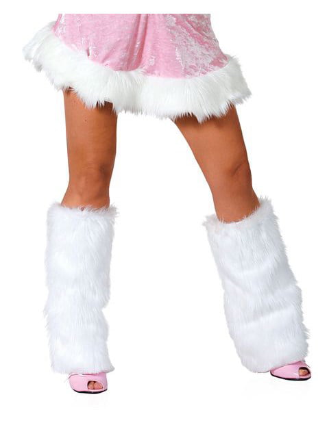 white fur boot covers