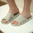 thumbnail image 7 of Shower ShoezMens and Womens Non-Slip, with Side Drain Holes and Arch Support, Gym, Pool, Beach, Dorm Shower Sandal Slides Grey, 7 of 7