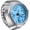 blue, variant on Men Women Finger Watch Creative Elastic Round Quartz Finger Ring Watches for Valentine's Day