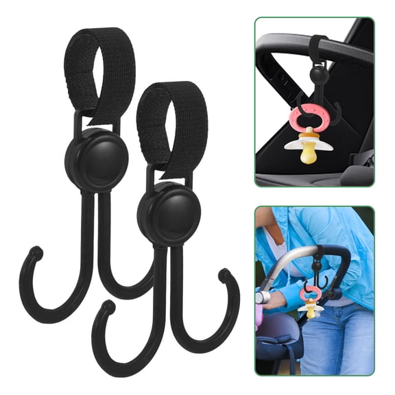 Minkissy 10Pcs Shopping Bag Hooks Black Plastic Hanging Hook for Parents during Shopping