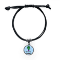 thumbnail image 1 of Go Sit On A Cactus Bracelet Leather Rope Wristband Black Jewelry, 1 of 3