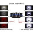 thumbnail image 4 of Linterna frontal de 8 LED, luz COB roja/blanca, faro superbrillante, recargable por USB para pesca nocturna al aire libre, senderismo, camping (1 juego), 4 of 5
