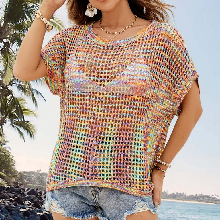 トップス Mix Yarn Crochet Top CROCHET DISTRESSED TOP | CROCHET COLD SHOULDER TOP Tutorial for a