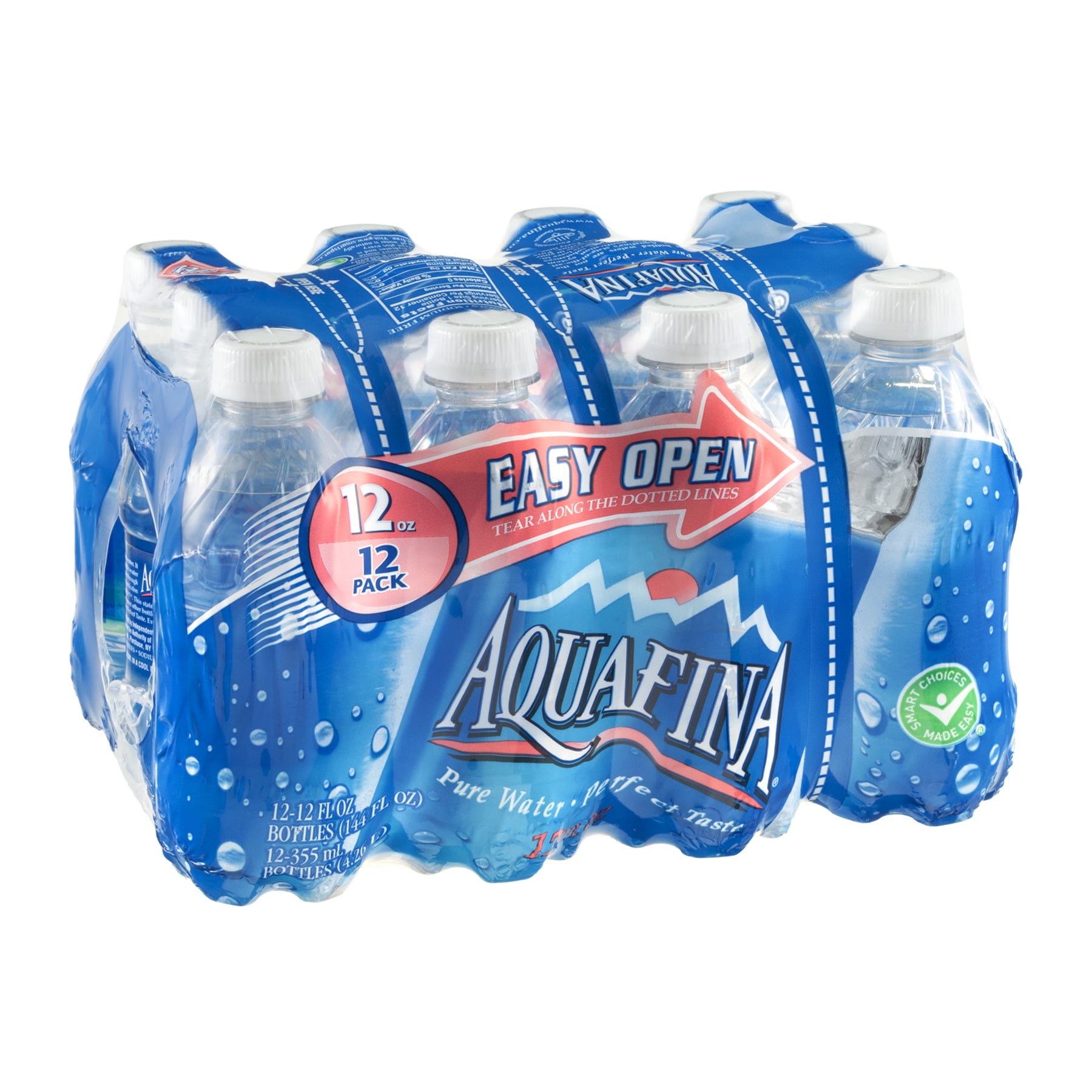 Aquafina Purified Bottled Drinking Water, 12 oz, 12 Pack Bottles