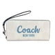thumbnail image 1 of Cartera Coach blanca con logo centrado en color azul, 1 of 4