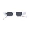 thumbnail image 4 of Rhinestone Tassel Jewel Chain Mod Rectangle Sunglasses White Black, 4 of 4