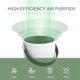 thumbnail image 2 of Purificador de aire compacto en tono verde claro, ideal para oficinas y hogares, elimina humo y polvo eficientemente. Funciona en silencio, perfecto para dormitorios y espacios pequeños hasta 10 pies, 2 of 6