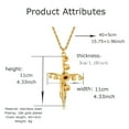 thumbnail image 5 of PYNZY Cross Pendant Necklace for Women Daffodils May Birth Flower Necklace with 18K Gold Plated Jewelry Gift, 5 of 6