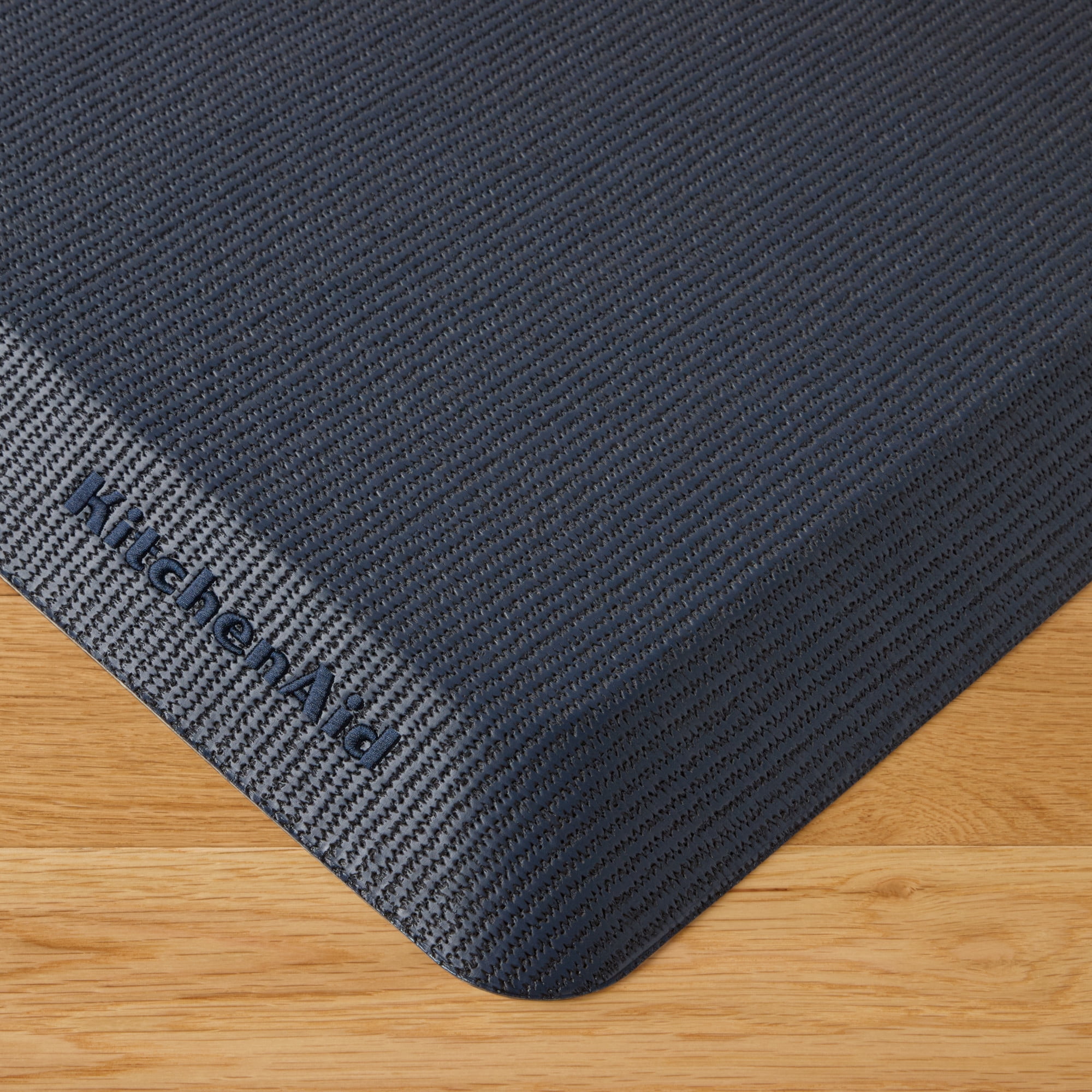 KitchenAid Classic Series Solid Basketweave Kitchen Comfort Mat, Ink Blue, 20"x39"