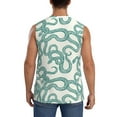 thumbnail image 4 of Balery Hand Drawn Snake Men's Sleeveless Muscle Shirts Workout Tank Top, Moisture Wicking, Odor Protection-3X-Large, 4 of 8