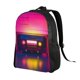 thumbnail image 2 of Fotbe Neon Cassette Tape Mochila de Viaje para Laptop, Mochila Ejecutiva Delgada y Resistente 15.6", 2 of 8