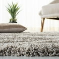 thumbnail image 4 of SAFAVIEH Hudson Amias Plush Geometric Shag Area Rug, Distressed Grey/Ivory, 5' x 5' Round, 4 of 8