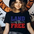 thumbnail image 3 of Land of the Free T-Shirt, Patriotic Red White Blue Graphic Tee, Ash, Size 4XL, 3 of 6