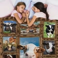 thumbnail image 7 of Kainsy Paready Cute Cow Blanket Cow Throw Blanket Decor for Bedroom Living Room Gifts for Girl Women Wife Birthday Soft Warm Farm Animal Cow Blanket for Bed Sofa Couch Camping-(30"x40"), 7 of 7