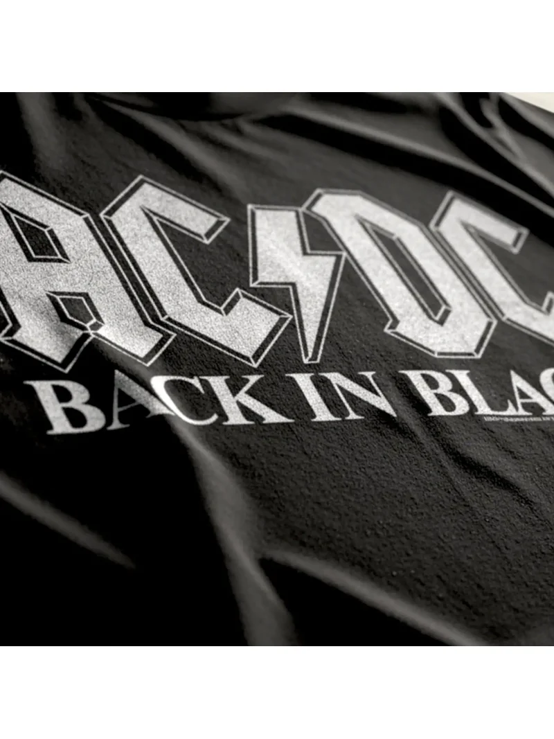 American Classics ACDC Back In Black Adult T-Shirt, Cotton, Black