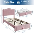 thumbnail image 1 of Kojooin Upholstered Kids Bed Frame, Toddler Platform Bed with Headboard and Storage Drawer, No Box Spring Needed, 1 of 7