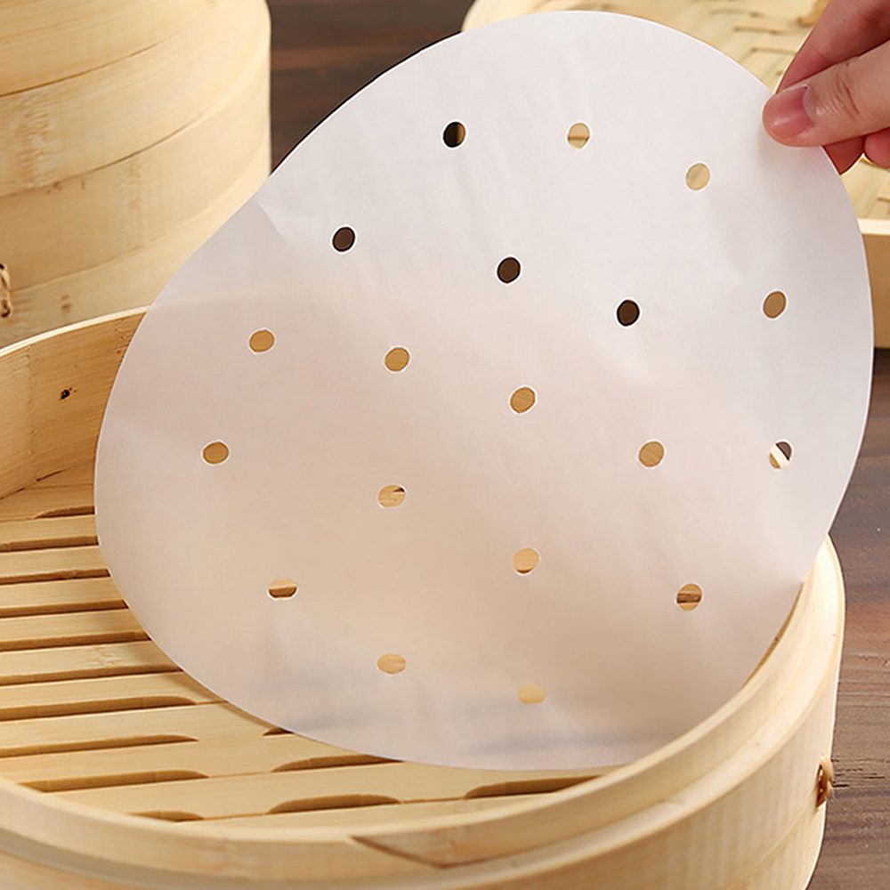 Bonrich 100Pcs Non Stick Perforated Paper Air Fryer Steamer Liners Mesh