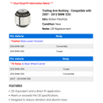 thumbnail image 2 of Trailing Arm Bushing - Compatible with 2007 - 2013 BMW 335i 2008 2009 2010 2011 2012, 2 of 2