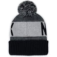 thumbnail image 2 of New York Men's Winter Knit Landmark Patch Pom Beanie (Black/Light Gray), 2 of 4