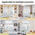 thumbnail image 6 of Eucalyptus Flower Kitchen Curtains Short 54 Inch Length, Sage Green Leaf Blue Floral Watercolor Grommet Top Bedroom Living Room Curtains, Light Filtering Cafe Curtain Drapes 2 Panels Set 84''x54'', 6 of 9