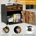 thumbnail image 3 of Tribesigns 70.8” L-Shaped Executive Desk with File Cabinet, Large Executive Office Desk with Removable File Cabinet, Modern Business Furniture Set for Home Office, Rustic Brown, 3 of 5