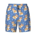 thumbnail image 4 of Lsque Mens Swim Trunks Corgi Pattern - Bathing Suit Compression Liner - Beach Swim Shorts Swimwear - (S-3XL) - Stretch Quick Dry -XX-Large, 4 of 9