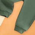 thumbnail image 6 of yboeqw Toddler Baby Boys Clothing Outfits 2 Piece Trendy Print Long Sleeve Round Neck T-Shirt and Relaxed Fit Pants Sets Green,Size 12-18 Months, 6 of 7