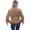 thumbnail image 2 of Scully Womens Old Rust Suede Snap Fringe Jacket L, 2 of 2