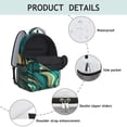 thumbnail image 4 of Teal Gold Marble Backpack for School,Cute School Bag,Schoolbag with Adjustable Shoulder Straps & Padded Back,15.3"x11"x6.7", 4 of 6