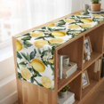 thumbnail image 6 of Yellow Lemon 70 Inch Table Runner, Country Fruit Floral Watercolor Green White Farmhouse Dresser Scarf Cotton & Linen Tablerunner for Dining/Kitchen Island/Holiday Party Décor 13" x 70", 6 of 9