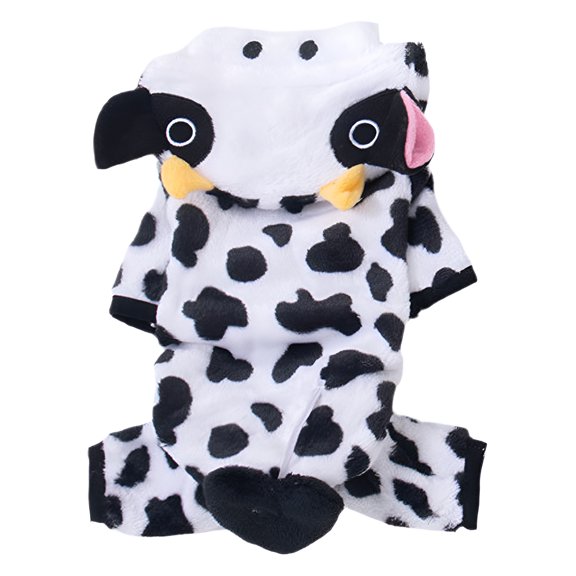 TELOLY 1Pcs Dog Onesie,Coral Fleece Dog Clothes,Small Dog Sweater,White,Xl